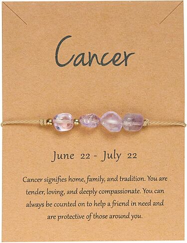 12 Constellation Natural Stone Bracelet with Cards Healing Crystals Gemstone Beaded Charms Bracelet for Couples Friendship Reiki Yoga Meditation Spiritual Jewelry Birthday Gifts in Saudi Arabia