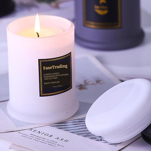 Soy Candles Lavender Scented | 18 Oz Jar Candle | 75 Plus Hours Burn Time | Autumn Candle Natural Soy Wax | Women Gift Candle, Aromatherapy Candle in Saudi Arabia
