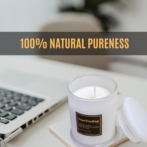 Soy Candles Lavender Scented | 18 Oz Jar Candle | 75 Plus Hours Burn Time | Autumn Candle Natural Soy Wax | Women Gift Candle, Aromatherapy Candle in Saudi Arabia