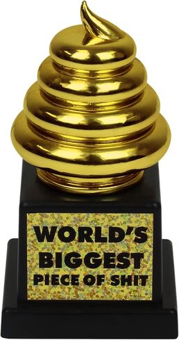 Funwares World's Greatest Piece of Poop: Funny Emoji Poop Trophy, Humorous Desk-Sized Novelty Trophy for Recognition, Gag or Prank Gifts, Friendly Competitions, and Motivation in Saudi Arabia
