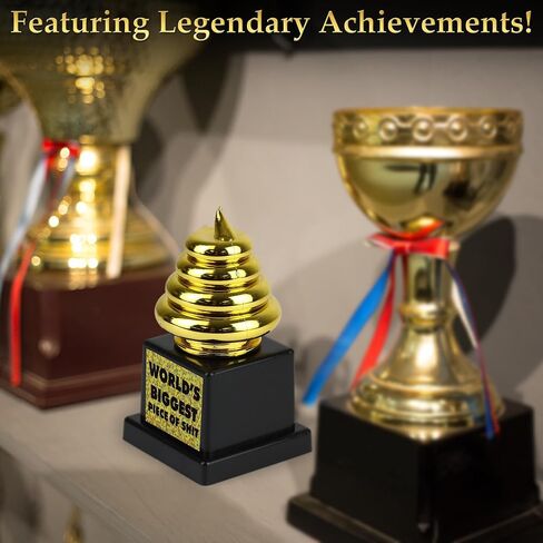 Funwares World's Greatest Piece of Poop: Funny Emoji Poop Trophy, Humorous Desk-Sized Novelty Trophy for Recognition, Gag or Prank Gifts, Friendly Competitions, and Motivation in Saudi Arabia