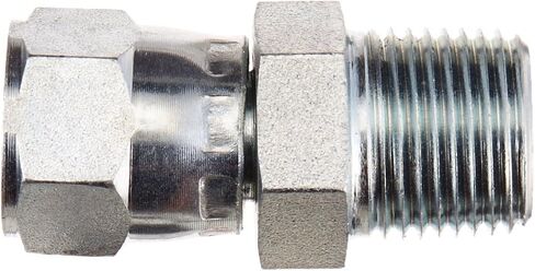Brennan Industries 6505-06-06 تركيب أنبوب فولاذي مستقيم، 3/8"-18 NPTF x 9/16"-18 خيط SAE، 3/8" ذكر NPTF x 3/8" أنثى JIC دوارة in Saudi Arabia