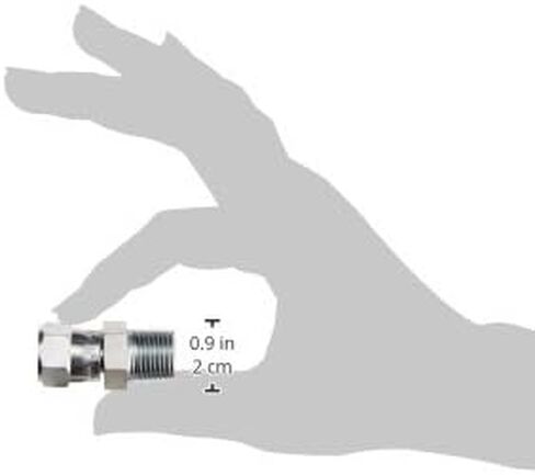 Brennan Industries 6505-06-06 تركيب أنبوب فولاذي مستقيم، 3/8"-18 NPTF x 9/16"-18 خيط SAE، 3/8" ذكر NPTF x 3/8" أنثى JIC دوارة in Saudi Arabia