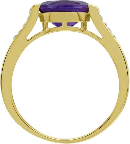 Silvershake Oval Shape Birthstone Gemstones 925 Sterling Silver Solitaire Right Hand Anniversary Ring Jewelry for Women in Saudi Arabia