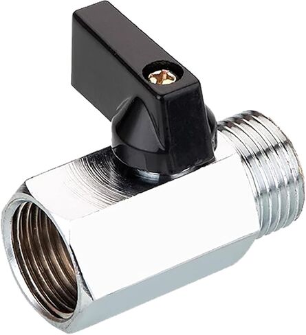 Brass Shut Off Valve, Chrome Plated Surface Female x Male 1/2" NPTBall Valve, Widely Used in Homes Bathrooms Kitchens RVs Campervan in Saudi Arabia