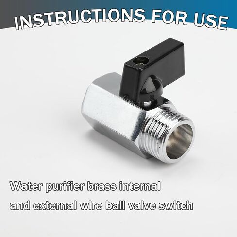 Brass Shut Off Valve, Chrome Plated Surface Female x Male 1/2" NPTBall Valve, Widely Used in Homes Bathrooms Kitchens RVs Campervan in Saudi Arabia