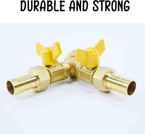 Brass 3 Way Shut-Off Valve, 5/8" Hose Barb 2 Switch Y Shaped Ball Valve Water/Fuel/Air in Saudi Arabia