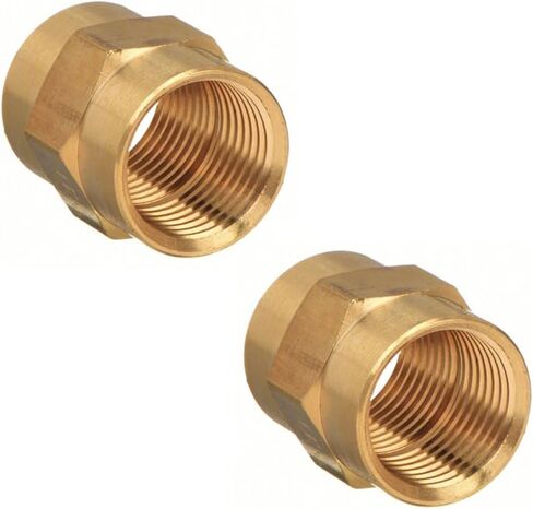 Brass Coupler, 3/8" Female x 3/8" Female NPT, (2 Pack) in Saudi Arabia