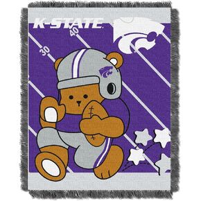 Northwest Officially Licensed NCAA Kansas State Wildcats "Fullback" Jacquard Baby Throw Blanket, 36" x 46", Multi Color