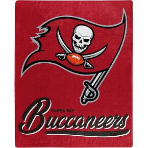 Northwest NFL Tampa Bay Buccaneers Unisex-Adult Raschel Throw Blanket, 50" x 60", Signature