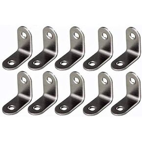 Framing Hardware Zinc Plated Steel 5/8 Corner Brace 10-Pack with Screws - Reinforce Frame Corners, Attach Stretched Canvas, frame stacking & Picture Frame Hardware