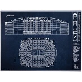 United Center Blueprint Style Print