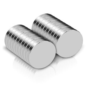 120 Pcs 4x1.5mm Multifunction Refrigerator Small Magnets Round Strong Fridge, Silver, 120P4x1.5