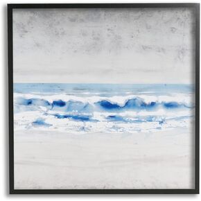 Stupell Industries Ocean Waves on Seashore Abstract Beach Tide Framed Wall Art, Design By Tim OToole