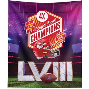 Northwest NFL Kansas City Chiefs Super Bowl LVIII Champions Wall Hanging Tapestry, 34" x 40", Re Take Multi Champs