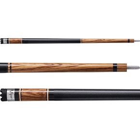 Viper Naturals 58-Inch Billiard Cue, Zebrawood