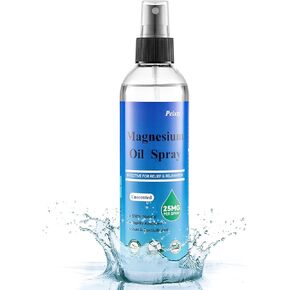 100% Pure Magnesium Oil Spray,8 fl oz,Less Itchy, Topical Magnesium Oil for Feet, Magnesium Chloride from Ancient Zechstein Seabed, without Scented