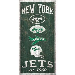 Fan Creations NFL New York Jets Unisex New York Jets Heritage Sign, Team Color, 6 x 12