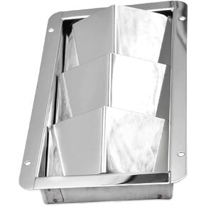 MARINE CITY 304 Grade Stainless Steel Mirror Polished Finish Rectangular Louvered Vent for Ventilation of Boats Marines Yachts 3 Slots (8-1/4 × 4-3/8 × 1-1/2 Inches) (1 Pcs)