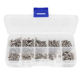 binifiMux 280pcs 2-56 Flat Phillips Countersunk Head Machine Screws Hex Nuts Assortment Kit,3/16" 1/4" 5/16" 3/8" 5/8" 3/4" 7/8" 1", 304 Stainless Steel