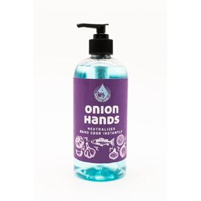 ONION HANDS hand-odor neutralizing Hand-Wash - 16 oz - Hand-Odor Remover Instantly gets rid of Onion, Garlic, Spices and Fish hand odors - Made with 100% organic ingredients