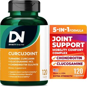 Turmeric Supplement, Glucosamine Chondroitin Turmeric - Joint Support Supplement for Relief 120 Capsules Glucosamine Sulfate Joint Supplement