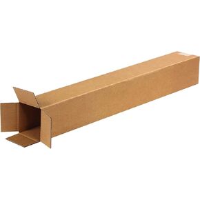 PARTNERS BRAND 4x4x30 Tall Corrugated Boxes, Tall, 4L x 4W x 30H, Pack of 25 | Shipping, Packaging, Moving, Storage Box for Home or Business, Strong Wholesale Bulk Boxes