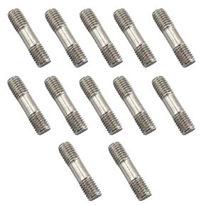 12Pcs M8x50 Stainless Steel Double End Threaded Rod, Double-End Threaded Stud Screw Bolt