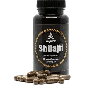 كبسولات نباتية شيلاجيت نقية، حمض الفولفيك الطبيعي، الدرجة أ | نقي 100% | بدون إضافات (90 قطعة، عبوة من 1) in Kuwait