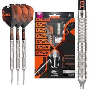 Target Darts Crux 90% Tungsten Swiss Point Steel Tip Darts Set
