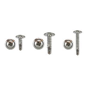 Truss Head Self Drilling Screw, Metal Stud Screws #8 x 1/2" Phillips Wafer Modified Truss Head Fasteners, Durable Zinc Design for Drywall Sheet, Metal, Attaches Wire Lath to Metal Studs, Box of 50