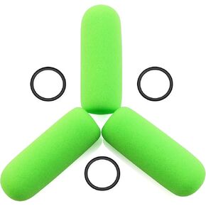 LEFXMOPHY Green Pop Filter for David Clark M7A Mic Cover, M-4 / M-7 / H10 / H20 /DC PRO-X2 / PRO-2 / DC ONE-X ENC Headset Aviation Microphone Replacement Windscreen Protector, 3-Pack