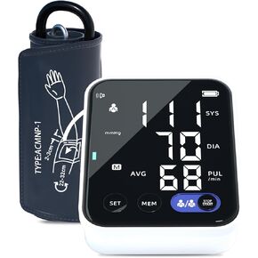 Blood Pressure Monitor Upper Arm for Home Use BP Machine 240 Memory 2 Users Adjustable Arm Cuff 8.7"-13" Large Display LED Background Light
