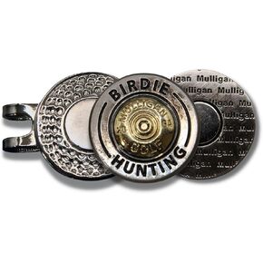 Mulligan Hooligan Golf Ball Marker + Magnetic Hat Clip, Funny and Unique Golf Gift, Premium Quality, The Perfect for Your Favorite Golfer, Golf Accessories for Any Occasions (Birdie Hunting)
