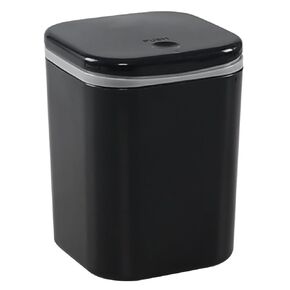 0.5 Gallon Mini Trash Can with Lid, Small Garbage Container Bin for Desktop, Tabletop, Coffee Table or Countertop (Black)