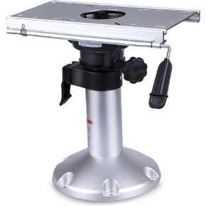 Aluminum Adjustable Height Locking Boat Seat Pedestal with Slide and Swivel 13 to 18 inches