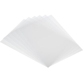 PATIKIL 7.87 x 11.4 Inch Shrink Plastic Sheets, 6 Pack Printable Sanded Blank Heat Shrink Art Film Paper for Creative Craft, DIY Making, Ornaments, White