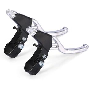1 Pair Brake Lever,Brake Handle Mountain Road Bike V-Brake Lever Handlebar Brakes (Color : Silver)