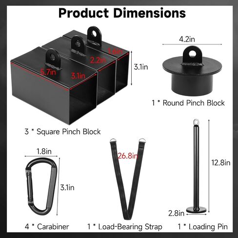 Metal Pinch Block Grip Set with Loading Pin,Pinch Lock Grip Workout Kit,Grip Strength Training Set,Forearm Finger Strength Exerciser, Grip Strengthener for Climbing,Chinning in Saudi Arabia