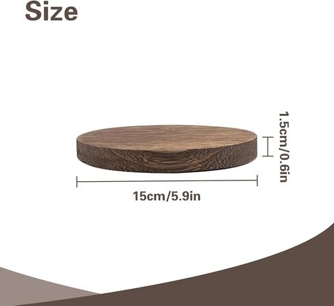 3 PCS Wooden Display Riser for Display, 5.9 Inch Round Display Stand, Wood Riser Pedestal Display Stand for Home Decor and Organizer Farmhouse Vintage Rustic Display Risers for Tiered Tray Decor in Saudi Arabia