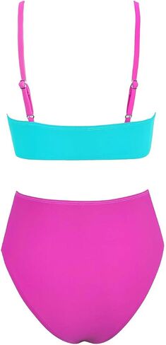 CUPSHE Women's Bikini Sets Two Piece Swimsuit High Waisted V Neck Twist Front Adjustable Spaghetti Straps Bathing Suit in Saudi Arabia