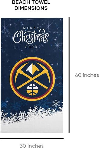 Northwest NBA Denver Nuggets Beach Towel, 30" x 60", Christmas 2023 in Saudi Arabia