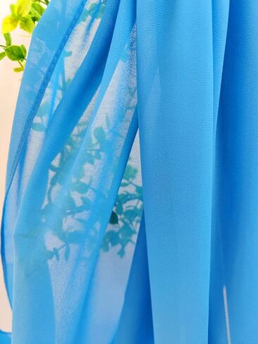 chiffon scarf for women evening dresses shoulder covers Soild hijabs shawl wrap pashmina in Saudi Arabia