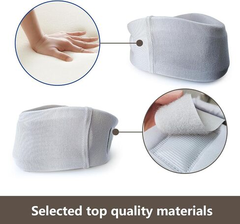 Soft Foam Neck Brace Double Layer Care Neck Collar, Adjustable Neck Rest for Sleep and Office, Relieve Neck Pain and Spinal Stress, Use After Whiplash Injury (Gray, Large Size) in Saudi Arabia