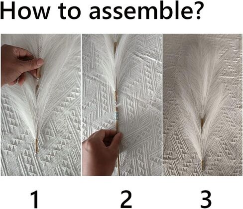 4 PCS White Pampas Grass Long Pampas Grass 35'' Large Artificial Pampas Grass Fluffy Pampas Grass for Wedding Home Halloween Decor in Saudi Arabia