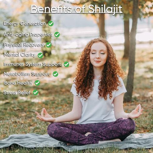 كبسولات نباتية شيلاجيت نقية، حمض الفولفيك الطبيعي، الدرجة أ | نقي 100% | بدون إضافات (90 قطعة، عبوة من 1) in Kuwait