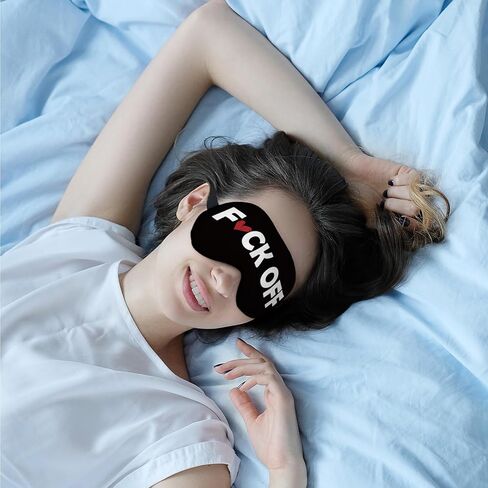 Funny Humor Sleep mask Eye Mask for Women Men Girls Coworker, Silk Blackout Eye Mask for Sleeping, Black Adjustable Straps Soft Lightweight Sleep Mask in Kuwait