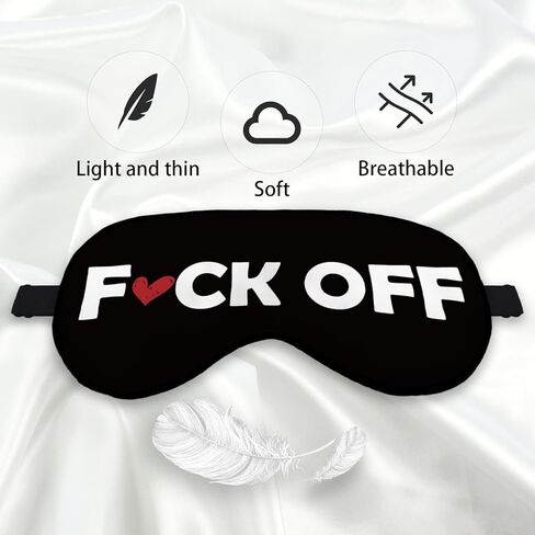 Funny Humor Sleep mask Eye Mask for Women Men Girls Coworker, Silk Blackout Eye Mask for Sleeping, Black Adjustable Straps Soft Lightweight Sleep Mask in Kuwait