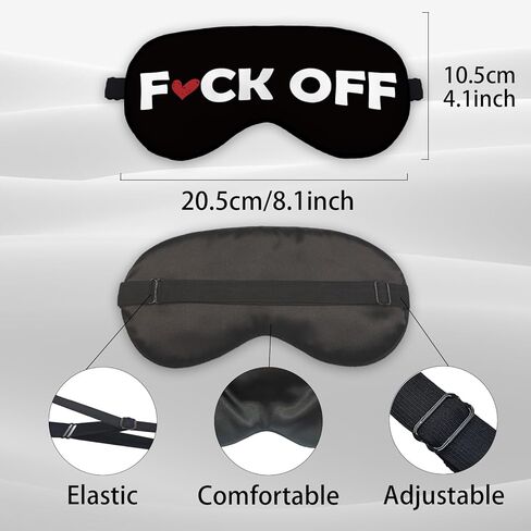 Funny Humor Sleep mask Eye Mask for Women Men Girls Coworker, Silk Blackout Eye Mask for Sleeping, Black Adjustable Straps Soft Lightweight Sleep Mask in Kuwait