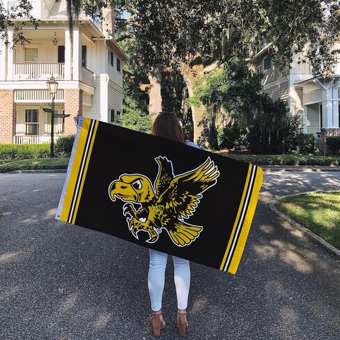 Desert Cactus University of Iowa Flag Hawkeyes Flag Banners 100% Polyester Indoor Outdoor 3x5 feet Flags (Vintage A) in Saudi Arabia